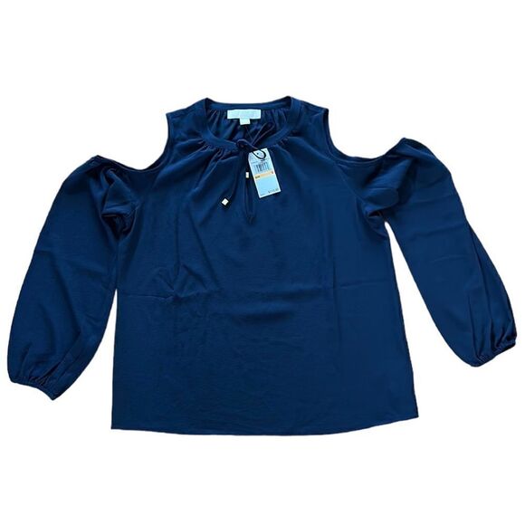 NEW Michael Kors Cold Shoulder Blouse - Picture 4 of 7